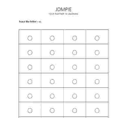 Tracing small alphabet - o
