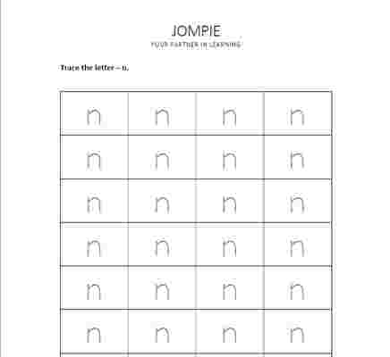 Tracing small alphabet - n