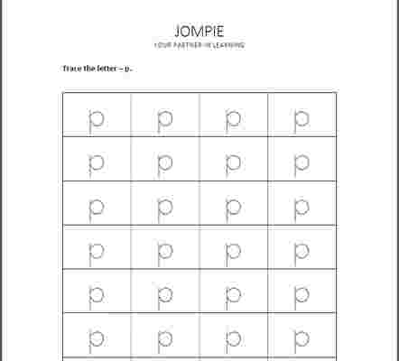 Tracing small alphabet - p