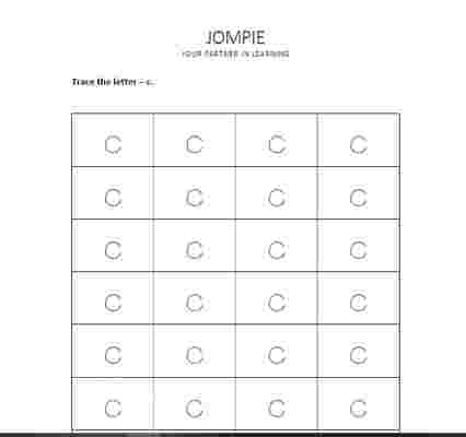 Preview of Tracing small alphabet - c